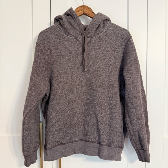 REIGNING CHAMP Men’s SMALL Classic Pullover Hoodie Sweatshirt Heathered Brown - Picture 1 of 4